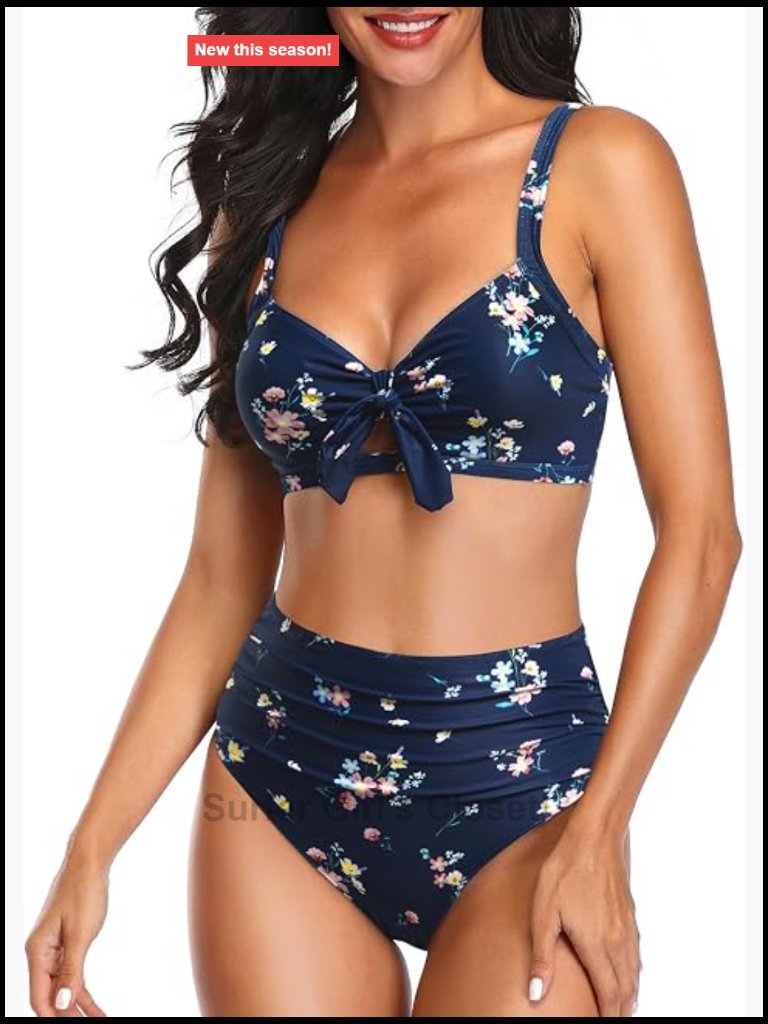 High Waisted Bikini Set Tummy Control Two Piece Swimwear